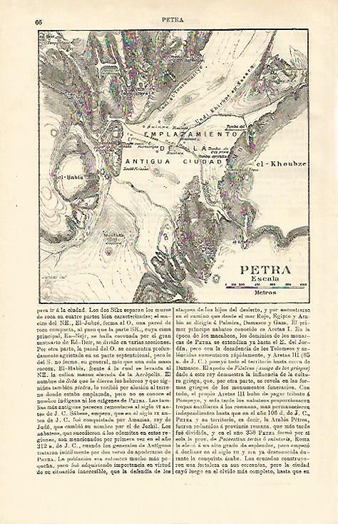 LAMINA ESPASA 23129: Plano de Petra Jordania