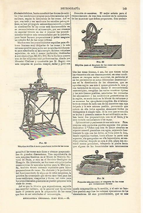 LAMINA ESPASA 23140: Maquinas para el desgaste de rocas