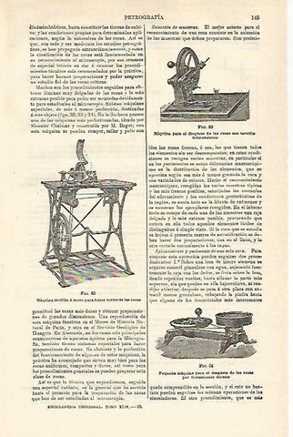 LAMINA ESPASA 23140: Maquinas para el desgaste de rocas