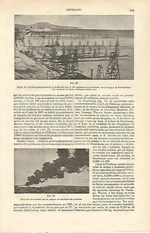 LAMINA ESPASA 23153: Pozos de petroleo en Santa Barbara Estados Unidos