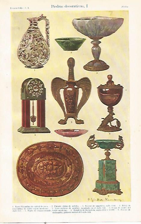 LAMINA ESPASA 23199: Objetos con piedras decorativas