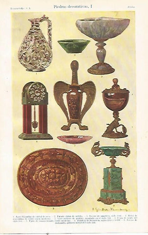 LAMINA ESPASA 23199: Objetos con piedras decorativas