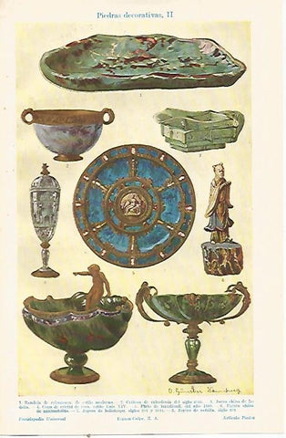 LAMINA ESPASA 23202: Piedras decorativas en objetos diversos