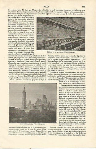 LAMINA ESPASA 23238: Silleria de la iglesia del Pilar en Zaragoza