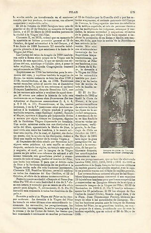 LAMINA ESPASA 23239: Imagen en plata de Nuestra Señora del Pilar