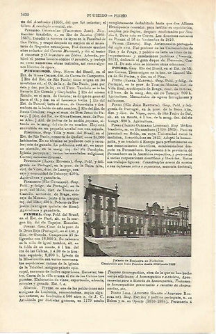 LAMINA ESPASA 23256: Palacio de Brejoeira en Pinheiros Brasil