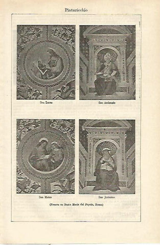 LAMINA ESPASA 23280: frescos de Santa Maria del Popolo en Roma