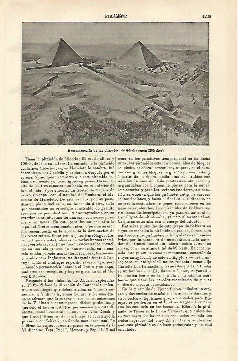 LAMINA ESPASA 23291: Reconstruccion de las piramides de Giza Egipto