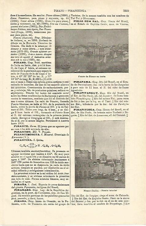 LAMINA ESPASA 23295: Puerto de Piranoo en Istria