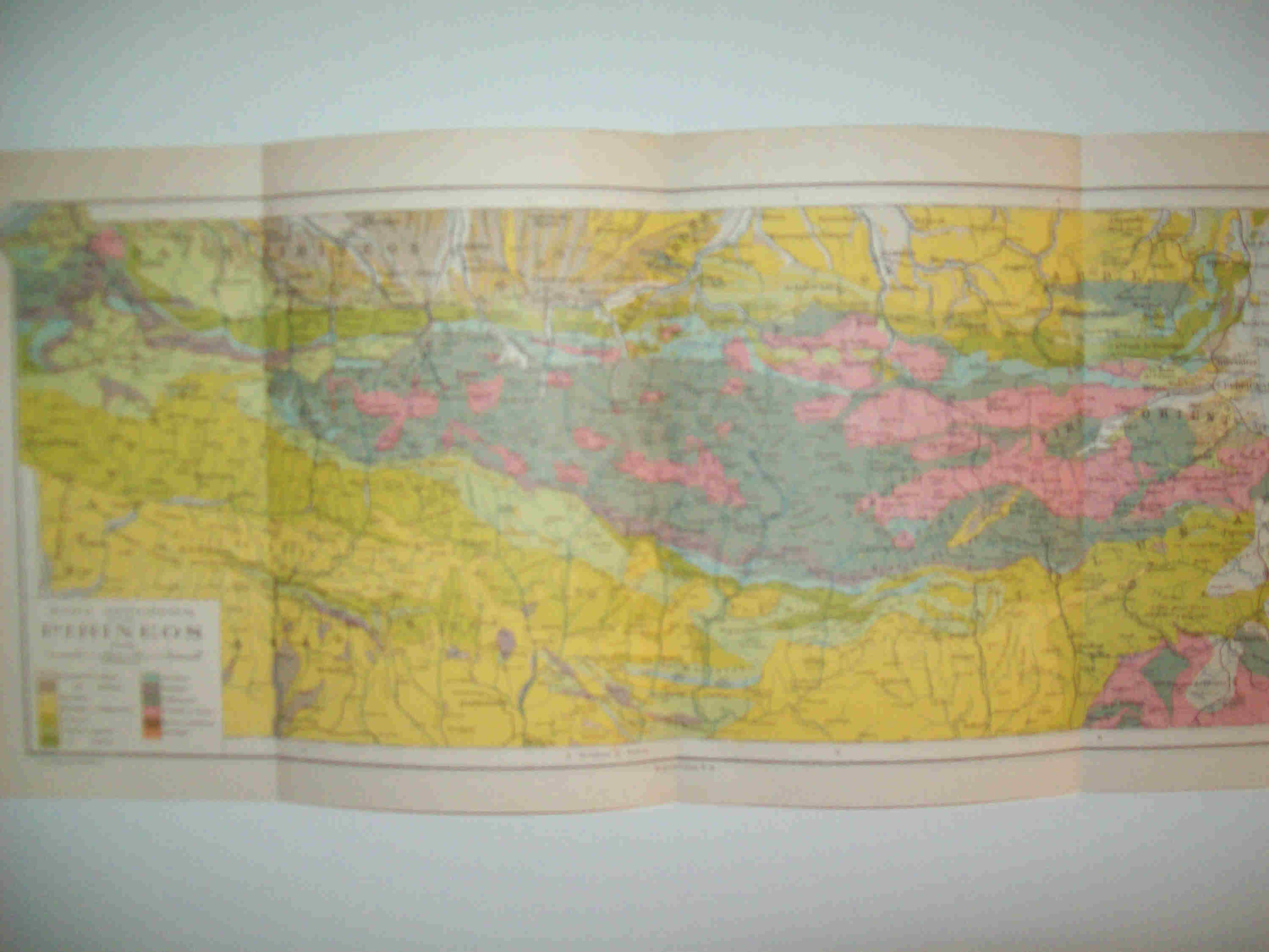 LAMINA ESPASA 23304: Mapa geologico de los Pirineos
