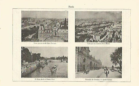 LAMINA ESPASA 23321: Vistas parciales de Paris