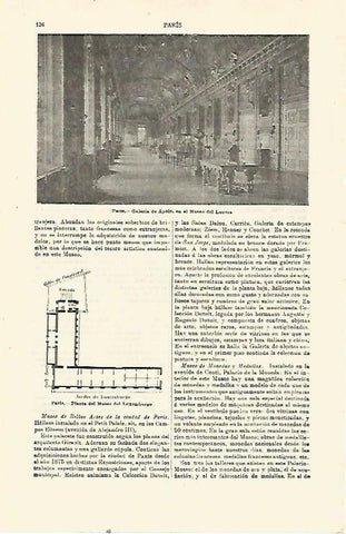LAMINA ESPASA 23348: Galeria de Apolo en el Museo del Louvre
