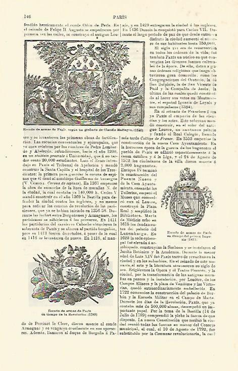 LAMINA ESPASA 23355: Escudo de armas de Paris