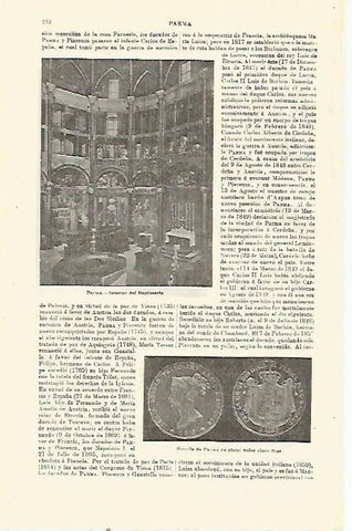 LAMINA ESPASA 23362: Interior del Baptisterio de Parma