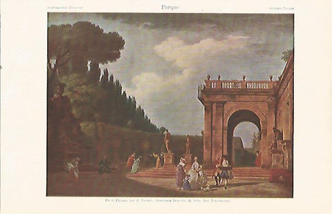 LAMINA ESPASA 23371: En el parque por J. Vernet