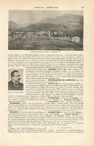 LAMINA ESPASA 23385: Vista de Parres en Asturias