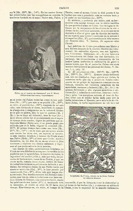 LAMINA ESPASA 23414: Cristo en el huerto de Getsemani por C. Bloch