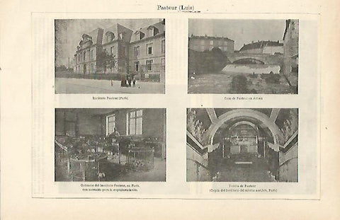 LAMINA ESPASA 23428: Casa tumba y gabinete de L. Pasteur