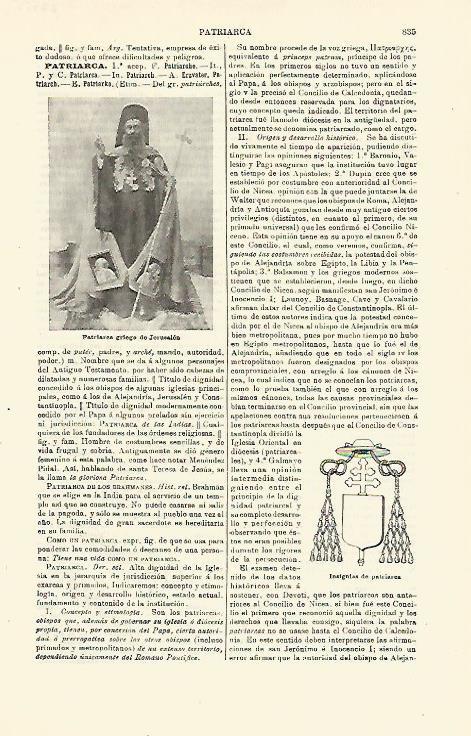 LAMINA ESPASA 23455: Patriarca griego de Jerusalen