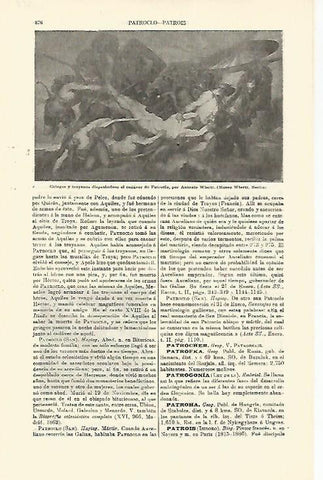 LAMINA ESPASA 23458: Griegos y troyanos disputandose el cadaver de Patroclo poro Wiertz