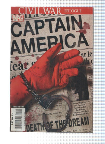 CAPTAIN AMERICA, Volume 5, Numero 25: THE DEATH OF THE DREAM (Marvel 2007)