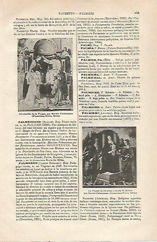 LAMINA ESPASA 23480: Coronacion de la Virgen por Palmezzano
