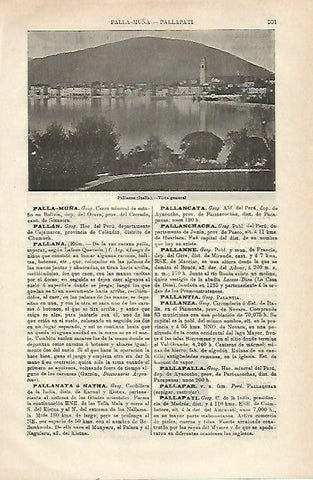 LAMINA ESPASA 23502: Vista de Pallanza Italia