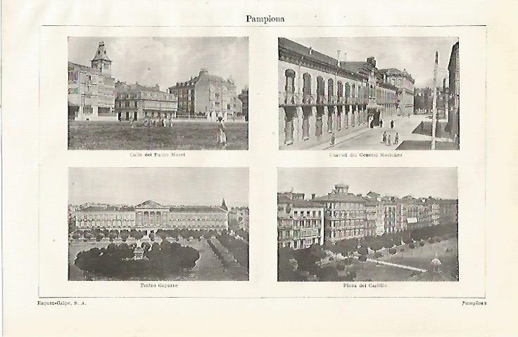 LAMINA ESPASA 23514: Calles y plazas de Pamplona
