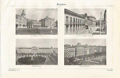LAMINA ESPASA 23514: Calles y plazas de Pamplona