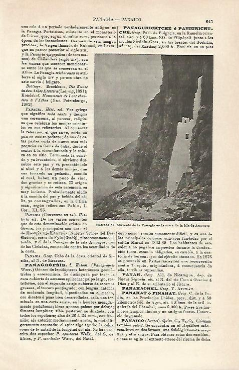 LAMINA ESPASA 23526: Convento de la Panagia en la isla de Amorgos