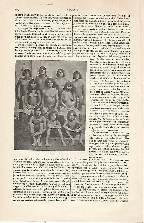 LAMINA ESPASA 23534: Indios eunas de Panama