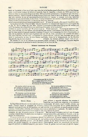 LAMINA ESPASA 23538: Himno Nacional de Panama