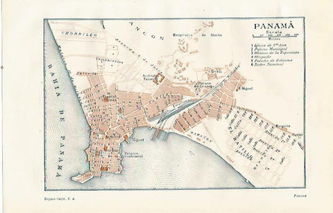 LAMINA ESPASA 23540: Plano de Panama