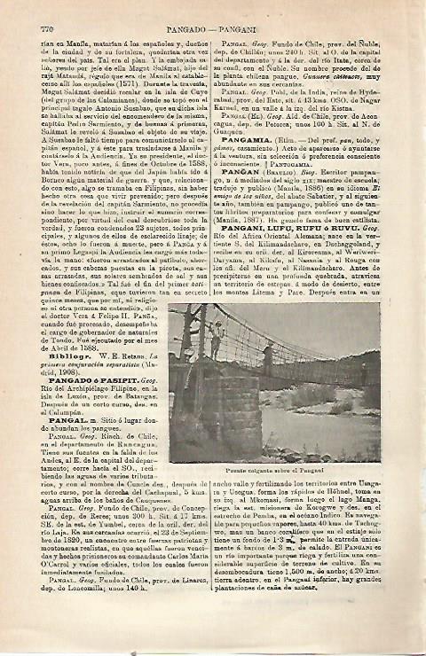 LAMINA ESPASA 23549: Puente sore el Pangani