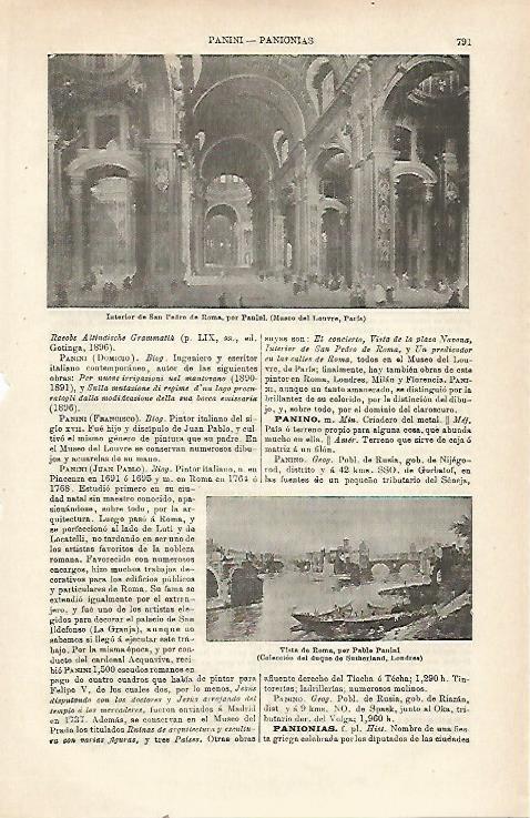 LAMINA ESPASA 23550: Interior de San Pedro de Roma por Panini