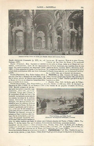 LAMINA ESPASA 23550: Interior de San Pedro de Roma por Panini