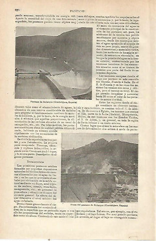 LAMINA ESPASA 23558: Pantano de Bolarque en Guadalajara