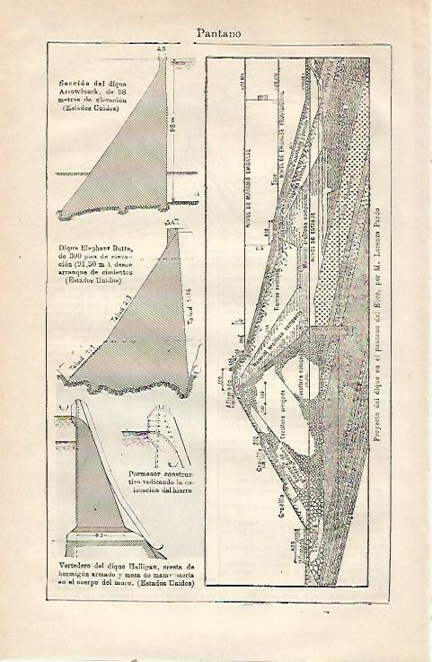 LAMINA ESPASA 23559: Proyecto del dique del Ebro