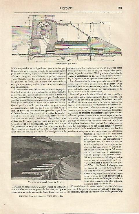 LAMINA ESPASA 23560: Vertedero del canal Keno en Oregon