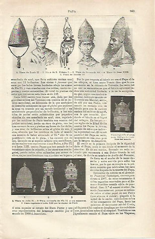 LAMINA ESPASA 23574: Tiaras de los Papas