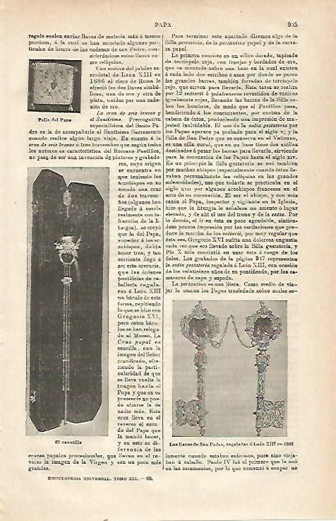 LAMINA ESPASA 23575: Llaves de San Pedro