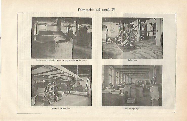 LAMINA ESPASA 23591: Interior de fabrica de papel