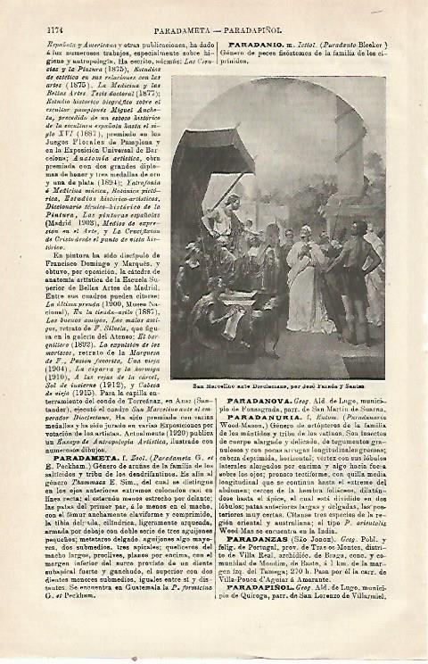 LAMINA ESPASA 23601: San Marcelino ante Diocleciano por Jose Parada