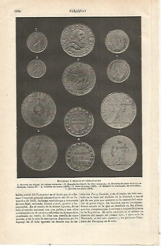 LAMINA ESPASA 23608: Monedas y medallas de Paraguay