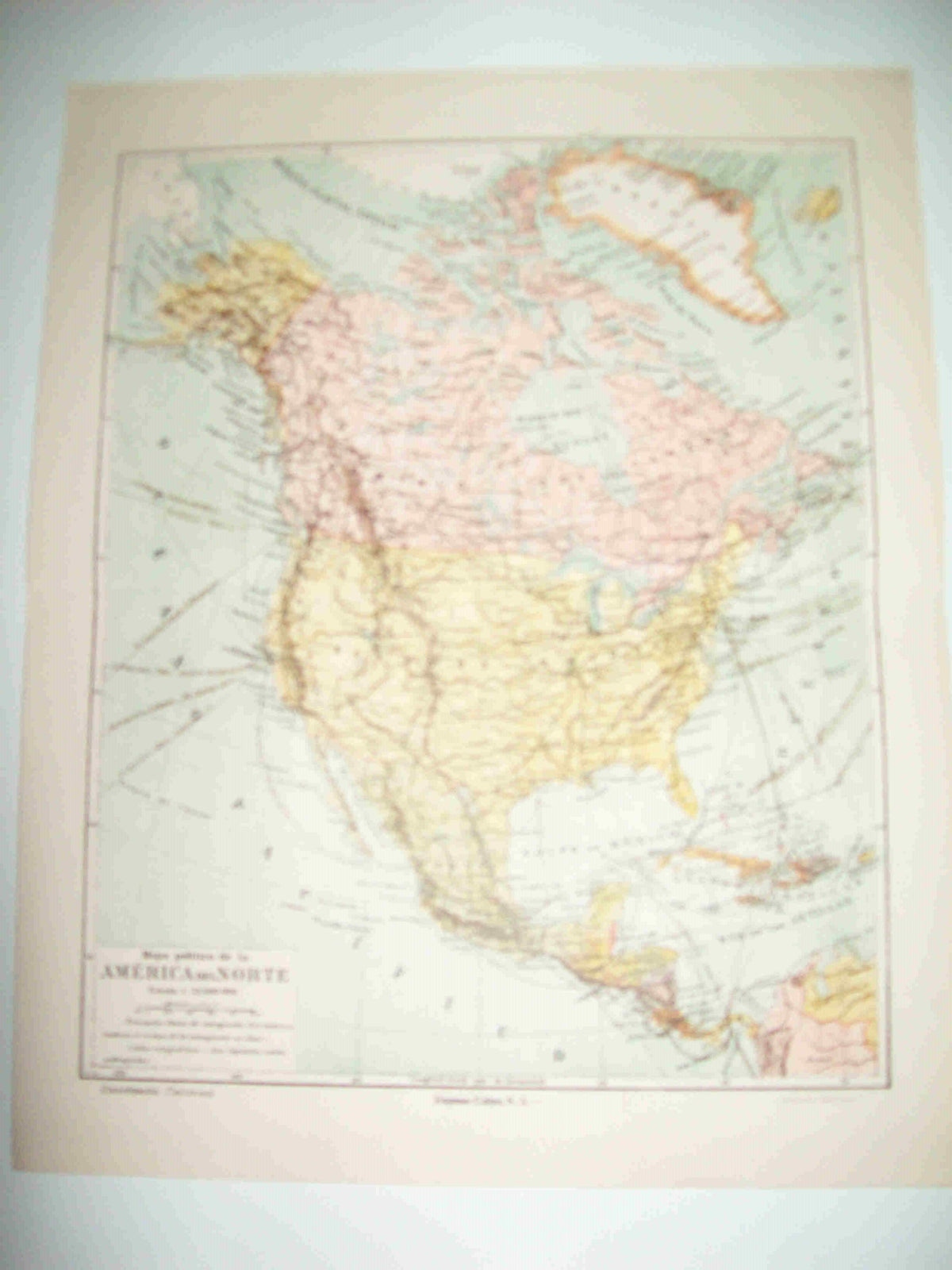LAMINA ESPASA 23671: Mapa politico de America del Norte