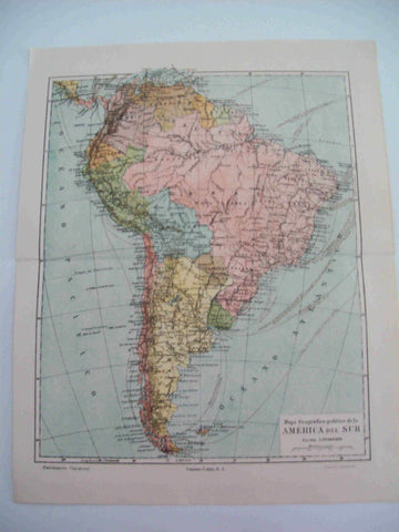 LAMINA ESPASA 23672: Mapa politico de America del Sur