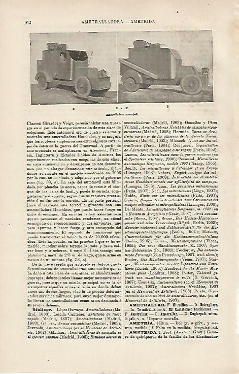 LAMINA ESPASA 23687: Ametralladora automovil