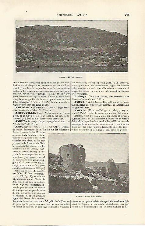 LAMINA ESPASA 23692: Teatro romano de Amman