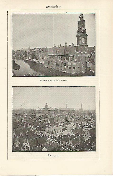 LAMINA ESPASA 23710: Vistas de Amsterdam
