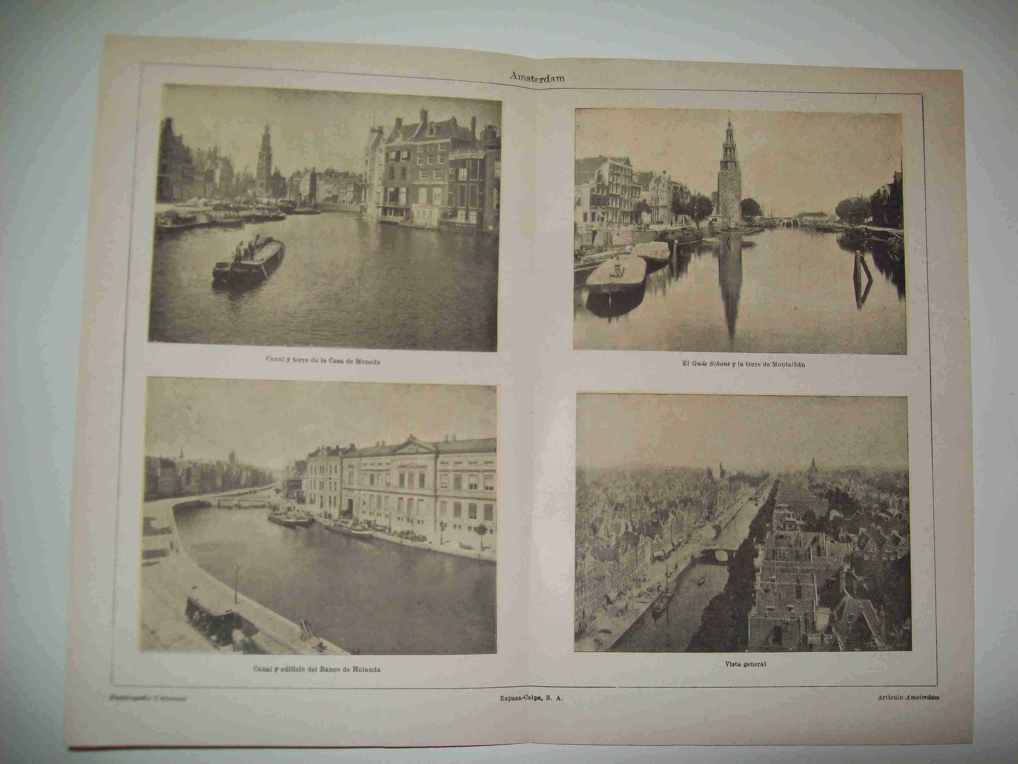 LAMINA ESPASA 23712: Canales y edificios de Amsterdam